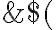 &$(